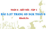Bài 3.27 trang 69 SGK Toán 6 tập 1 Kết nối tri thức